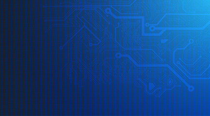 Abstract computer technology background with circuit board and blue tech background.Vector illustration