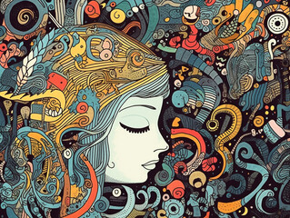 Woman abstract background wallpaper