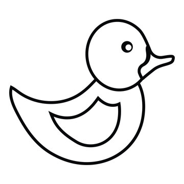 Rubber duck icon design template illustration isolated
