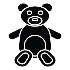 Bear doll icon design template illustration isolated