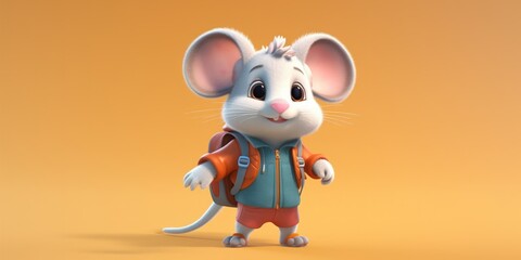 cut 3d mouse illustration