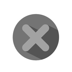 cross button  single icon of close button  cancel icon button