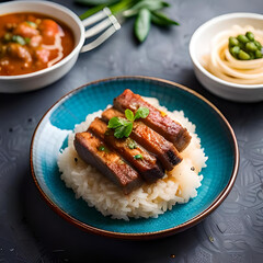 grilled pork with rice