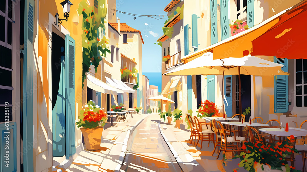 Wall mural Beautiful view of the small town of Saint-Tropez, France