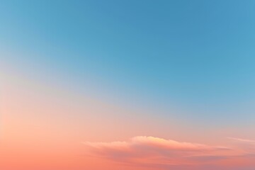 a completely clear late evening sky, from light pastel orange to a beautiful blue, smooth, minimalism, glow