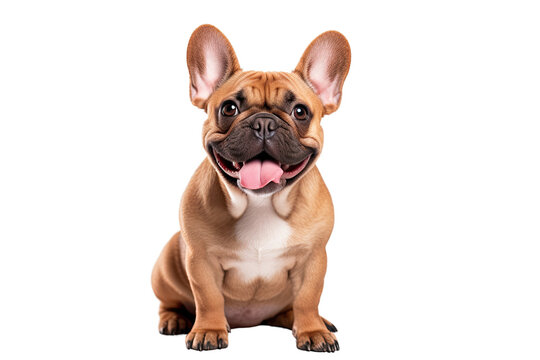 French bulldog cut out transparent background, PNG ,Generative AI