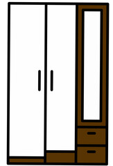 Illustration vector graphic of cupboard