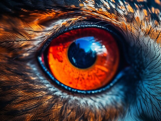 Eagle eye closeup portrait AI Generated