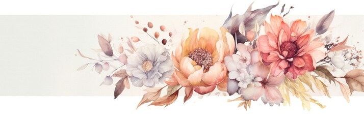 hand painted watercolor floral wallpaper