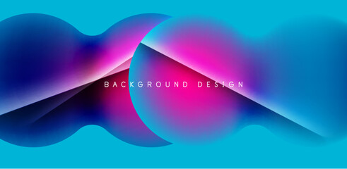 Colorful circle abstract background. Template for wallpaper, banner, presentation, background