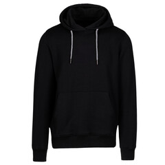 Front view of black ghost hoodie, perfect for logo mockups.