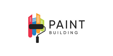 paint logo vector with modern creative concept design