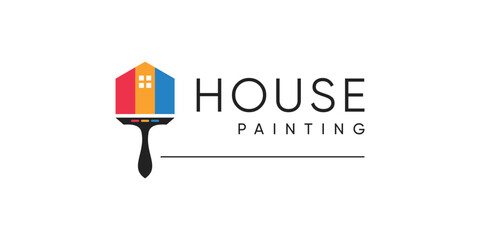 paint logo vector with modern creative concept design
