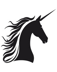 unicorn silhouette vector © nickkeynick