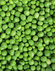 Green fresh peas. Natural vegetable food background.