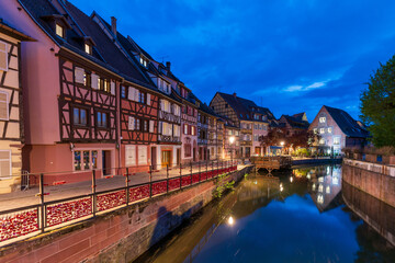 Colmar Town riverside view in France