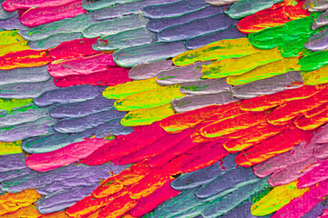 Colorful abstract oil painting art background. Texture of canvas and oil.