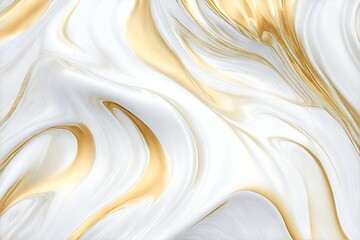 Luxury white and metallic gold marble background, Created with Generative AI.
