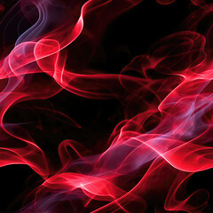 Obraz premium Red Smoke On Black Background. Seamless Background. Generative AI