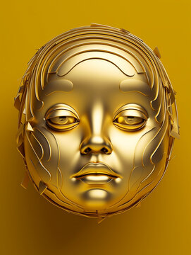 Gold Face Mask AI Generated