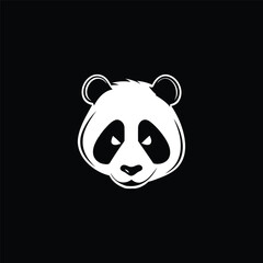 Panda head logo design vector illustration