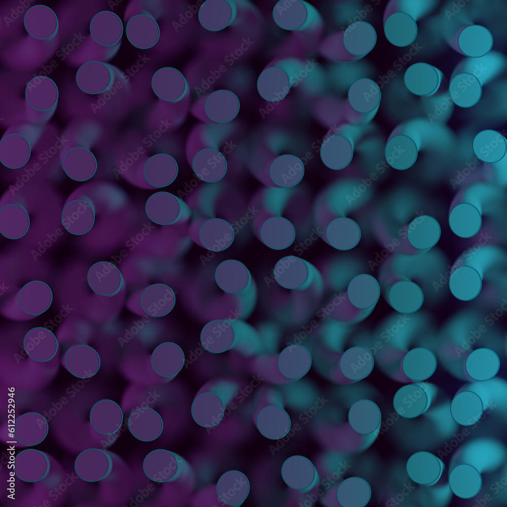 Poster Background with pattern of a group of spiral shaped objects. 3d rendering digital illustration