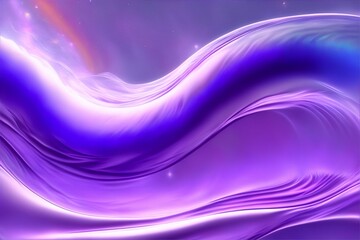Fototapeta na wymiar abstract waves background, Iridescent waves in violet. Generative AI