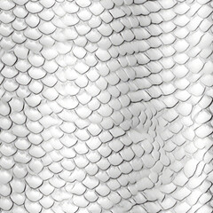 White Snake Skin Texture Background. Seamless Background. Generative AI