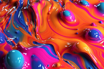 Colorful Slime Jelly Background AI generated