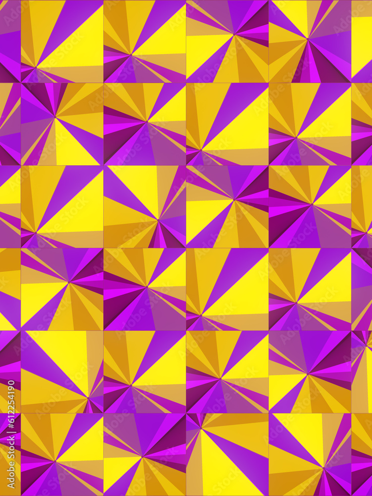 Aufkleber Rectangular shapes with stepped gradient. Creative background. 3d rendering digital illustration