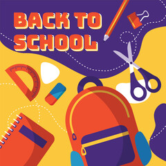 Back to School Vector Illustration Concept