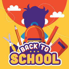 Back to School Vector Illustration Concept