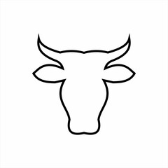 Cow head icon logo design..  Types of logos and vector logos