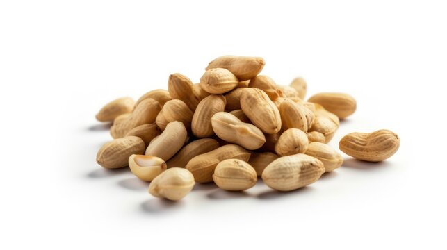 peanuts on a white background,