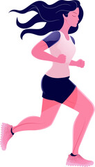Obraz na płótnie Canvas Fitness Exercise Woman Runner Running Jogging