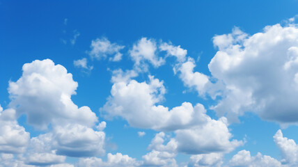 Fototapeta na wymiar blue sky background with clouds. Generative AI