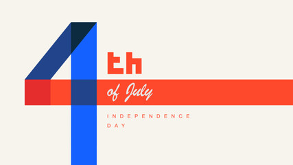 4 th of july banner template for american independence day