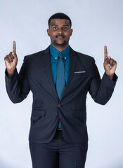 Business man on background. Man leader the new company self-confident. Professional Confident business expert