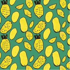cute simple jackfruit pattern, cartoon, minimal, decorate blankets, carpets, for kids, theme print design
