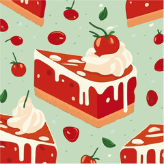 cute simple tomato soup cake pattern, cartoon, minimal, decorate blankets, carpets, for kids, theme print design
