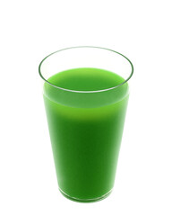 グラスに入った青汁のイラスト リアル