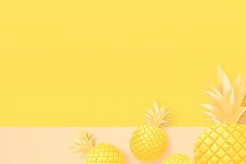  Pineapple-Adorned Background for Beach Wedding Invitations or Summer Banners
