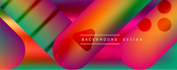 Round shapes and lines with fluid gradients abstract background. Vector illustration for wallpaper, banner, background, leaflet, catalog, cover, flyer