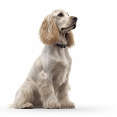 Fototapeta premium cocker spaniel dog isolated on a white background, ai generative