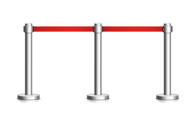 Barrier fence isolated on white background. Vector illustration. 