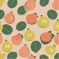 cute simple guava pattern, cartoon, minimal, decorate blankets, carpets, for kids, theme print design
