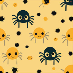 cute simple spider pattern, cartoon, minimal, decorate blankets, carpets, for kids, theme print design
