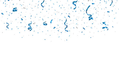 Falling confetti isolated on a white background. Vector template for your holiday, party, festival or birthday.