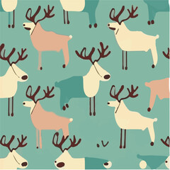 cute simple caribou pattern, cartoon, minimal, decorate blankets, carpets, for kids, theme print design

