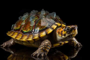 Obraz premium Crystal turtle animal. Generate Ai